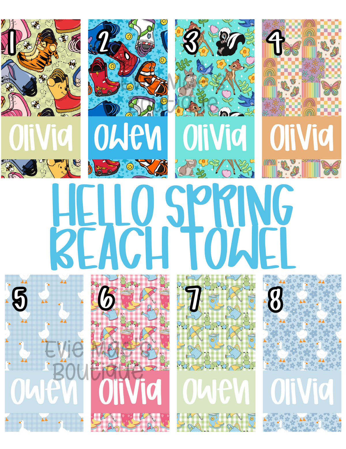 Hello Spring Beach Towel