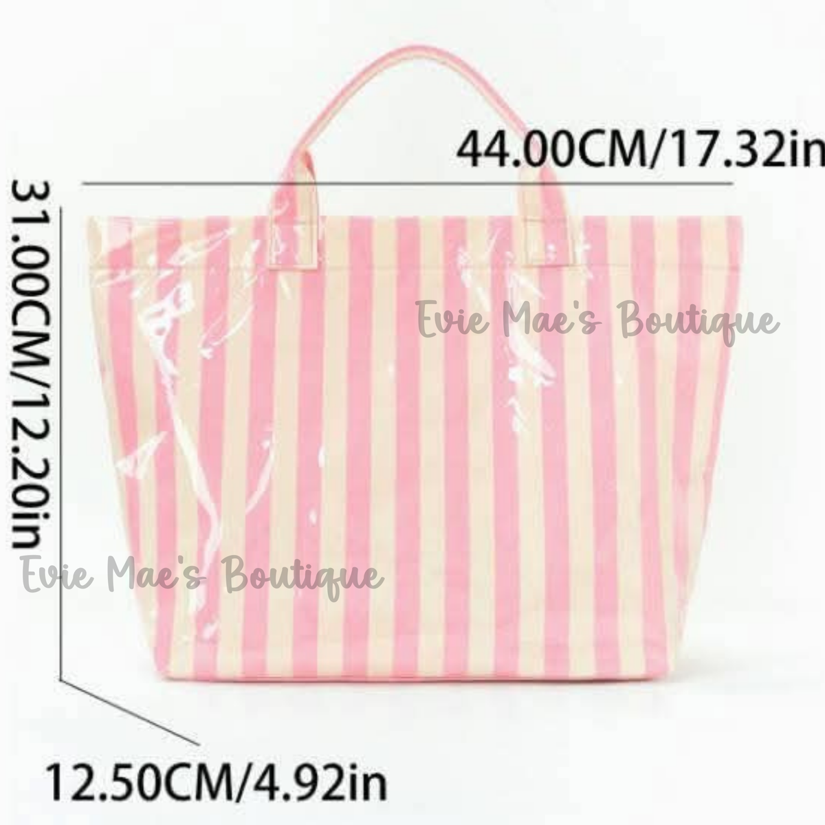 CozyClear Striped Tote