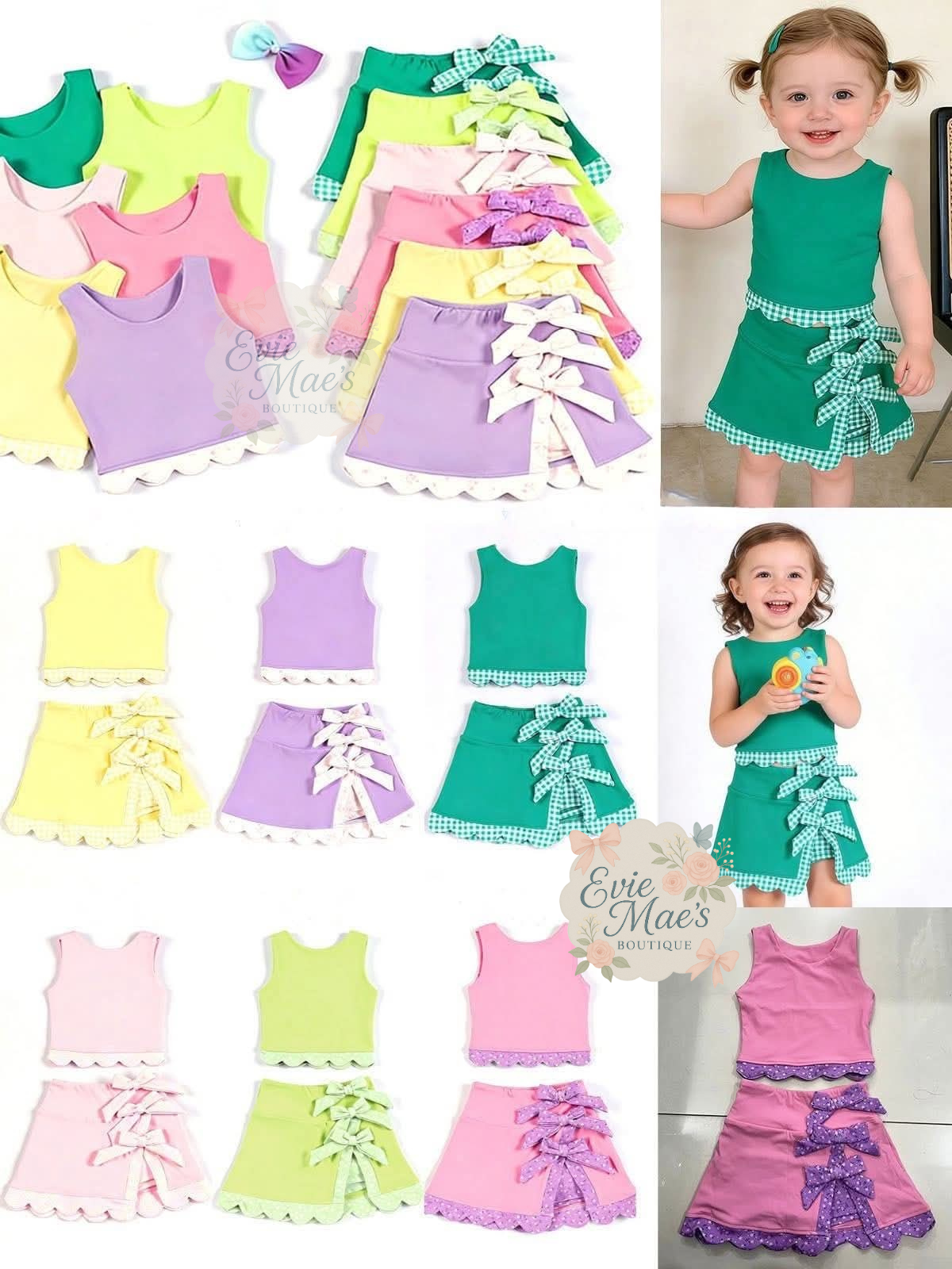 Bows & Ruffles Tank Set