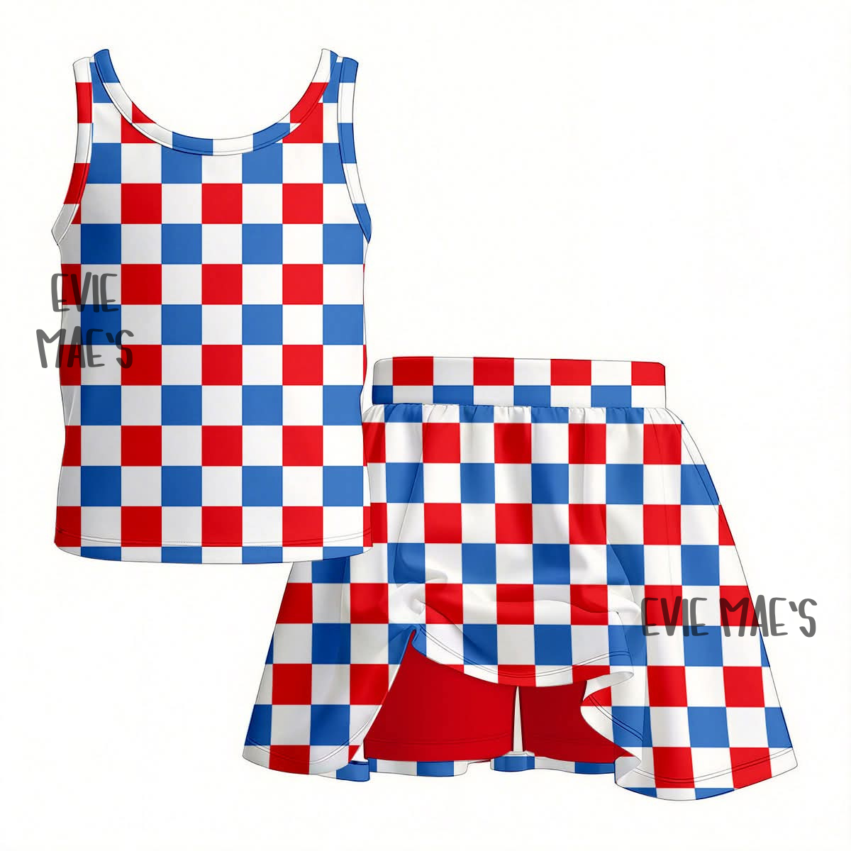 Custom Print Athletic Tank + Skort Set