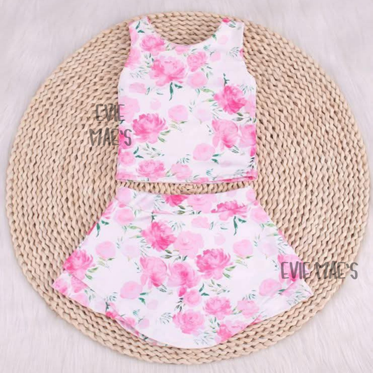 Girl's Athletic Tank + Skort Set