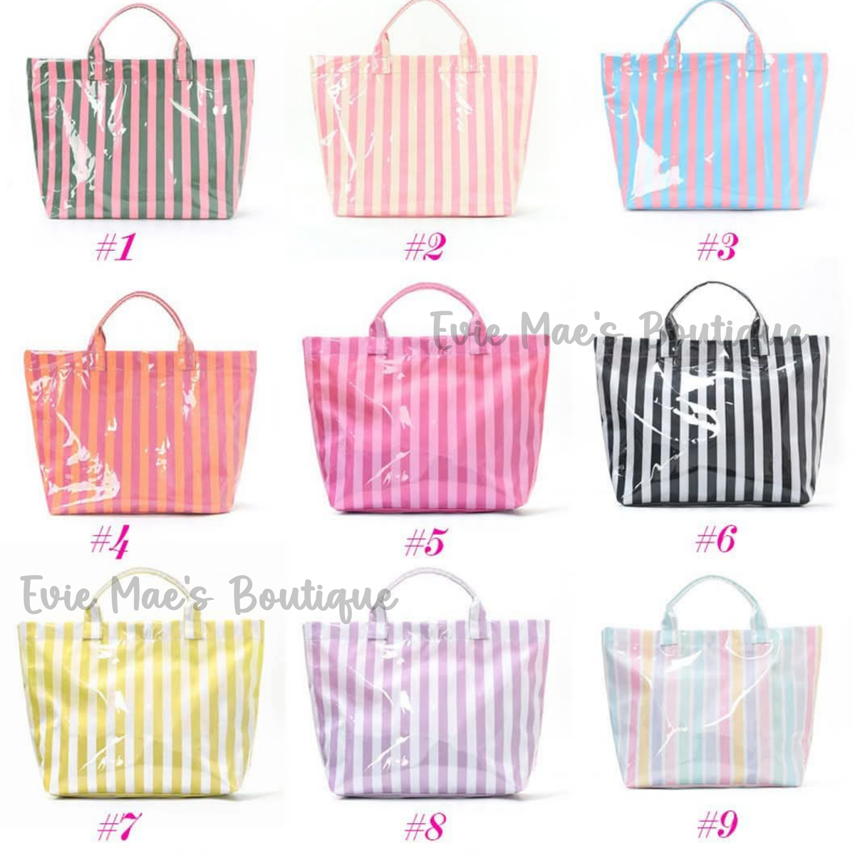 CozyClear Striped Tote