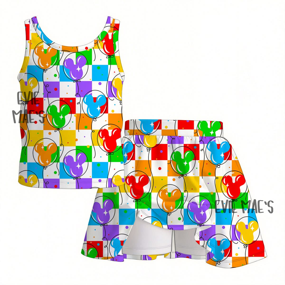 Custom Print Athletic Tank + Skort Set