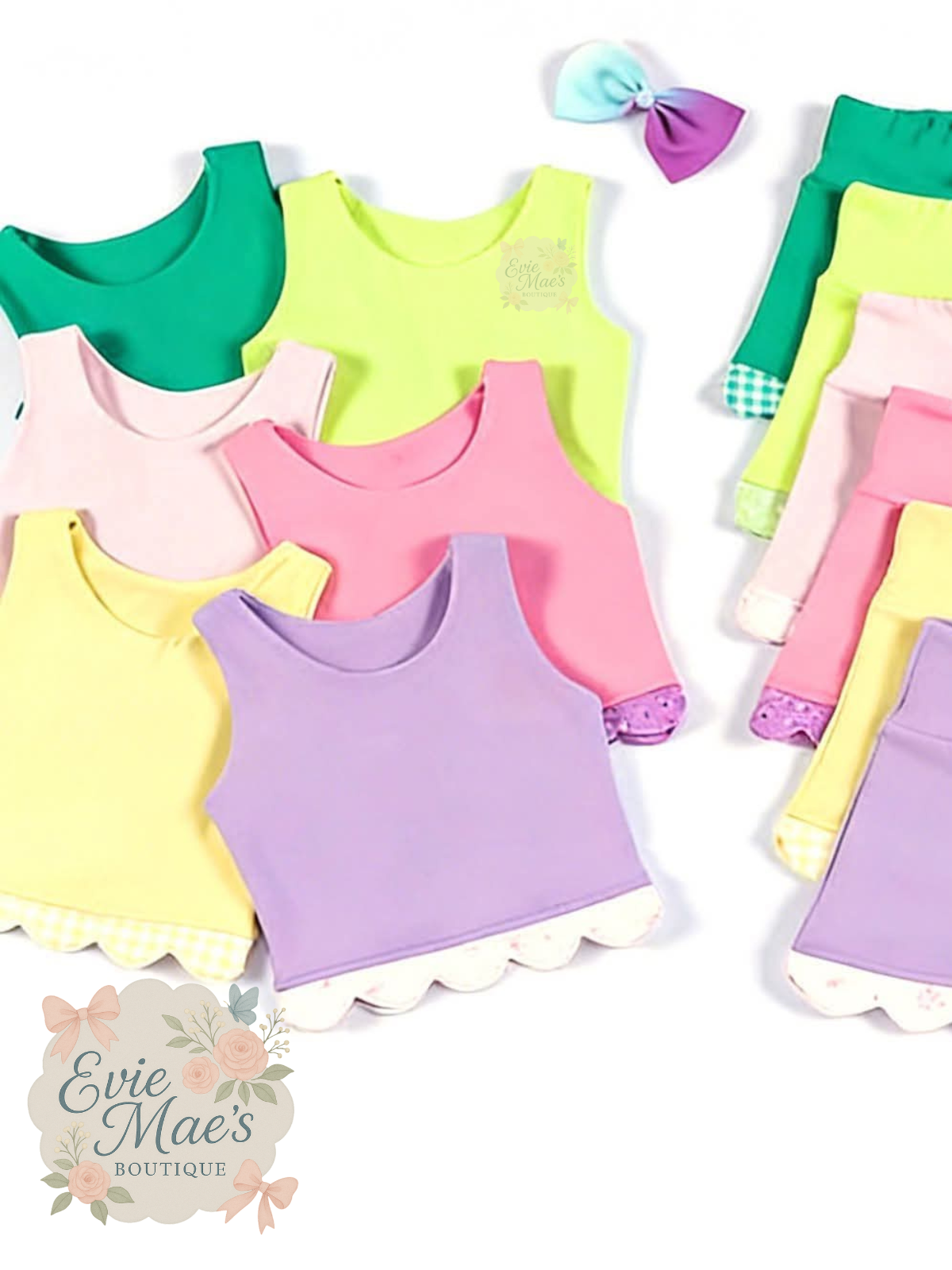 Bows & Ruffles Tank Set