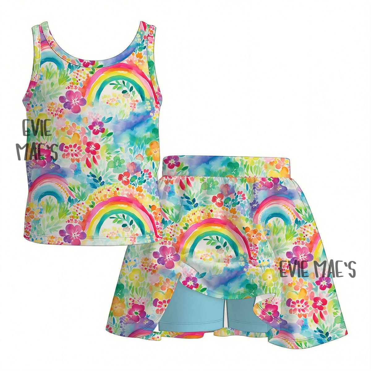 Custom Print Athletic Tank + Skort Set