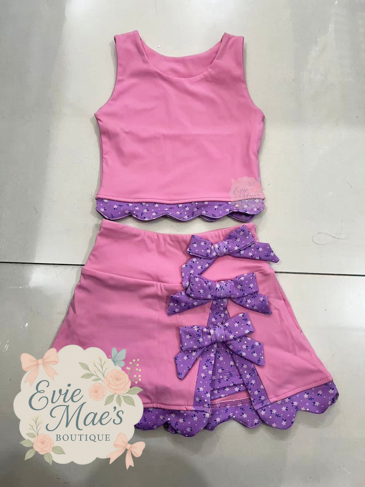 Bows & Ruffles Tank Set
