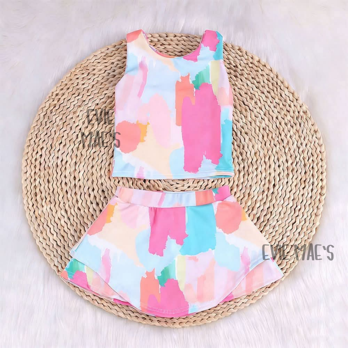 Girl's Athletic Tank + Skort Set