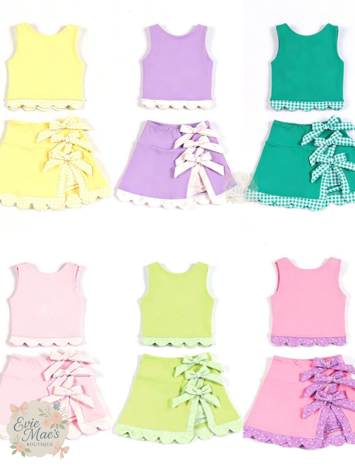 Bows & Ruffles Tank Set