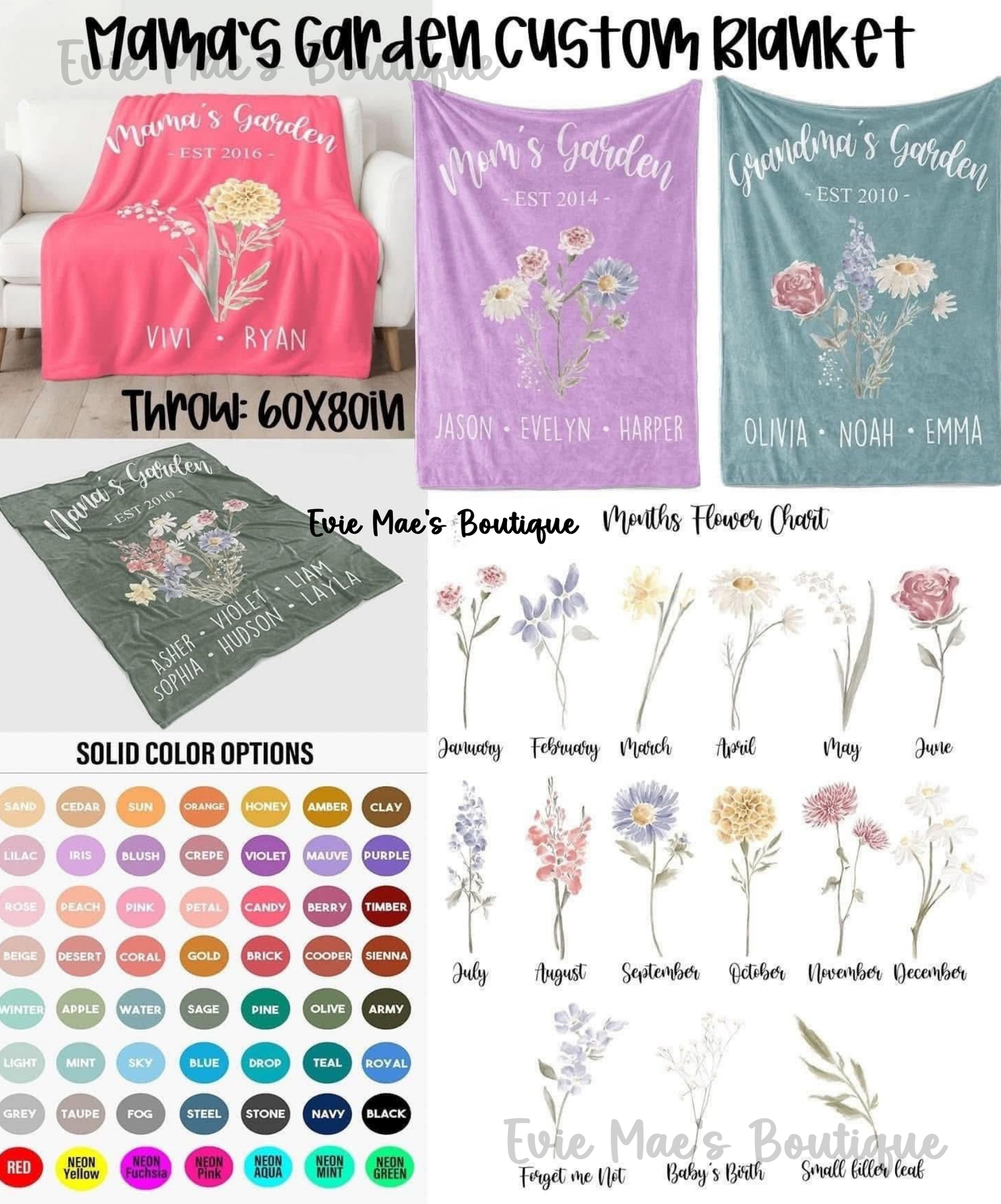 Mama's Garden Blankets