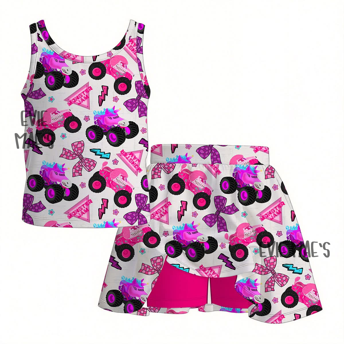 Custom Print Athletic Tank + Skort Set