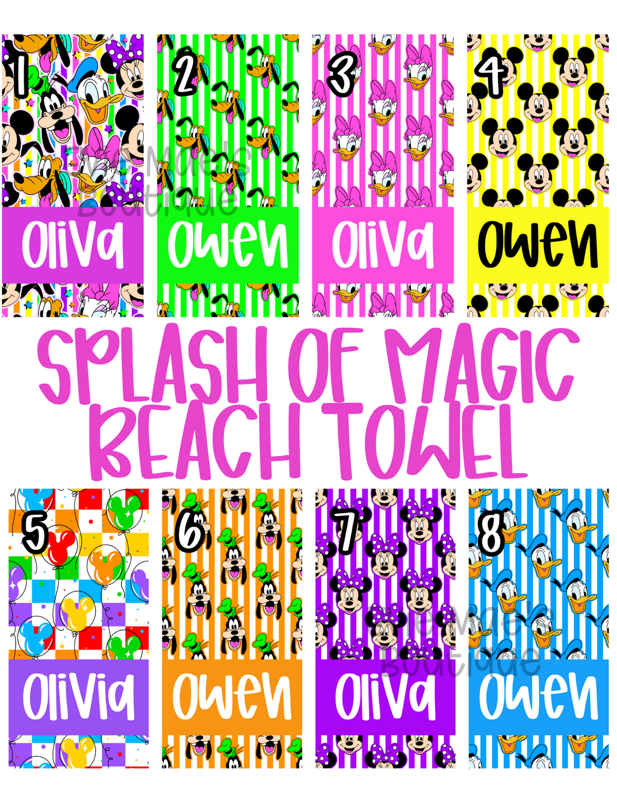 Splash of Magic Beach Towel