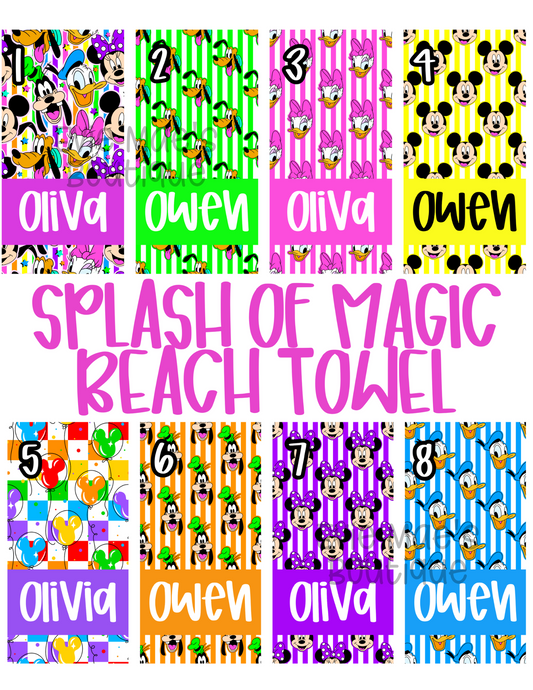 Splash of Magic Beach Towel