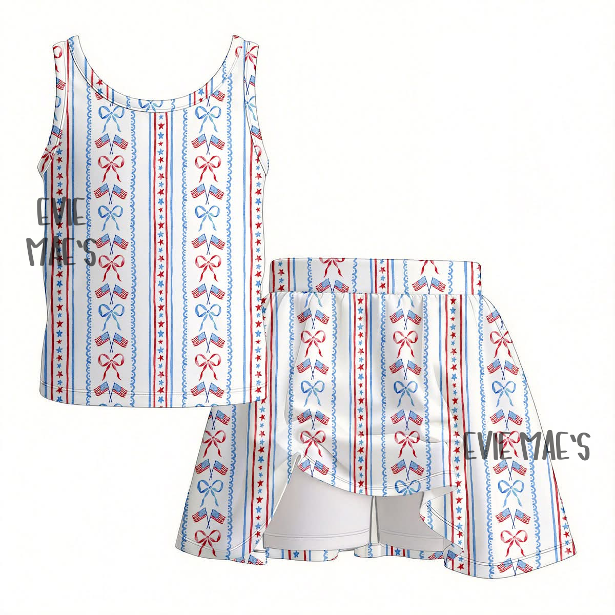 Custom Print Athletic Tank + Skort Set