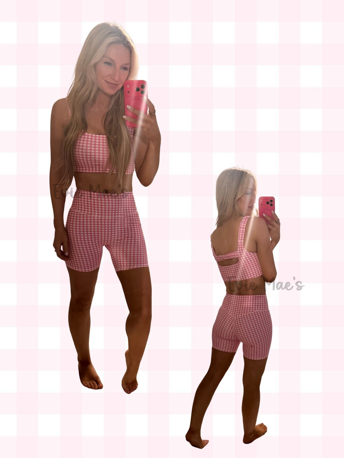 Gingham Sports Tank + Shorts
