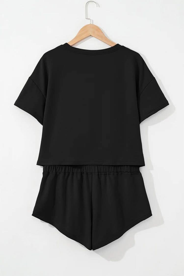 Cropped Tee + High Waist Skort Set