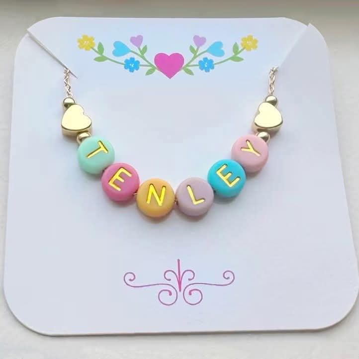Pastel Beaded Name Necklace