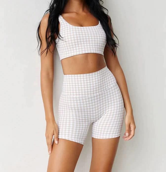 Gingham Sports Tank + Shorts