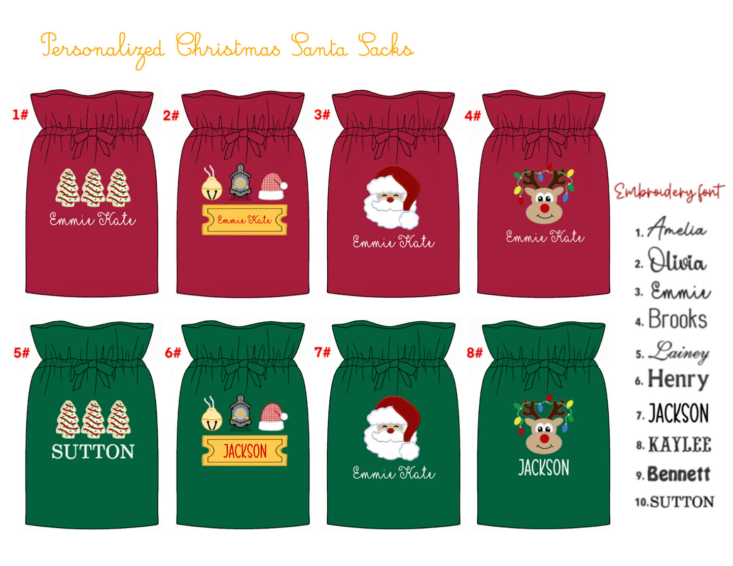 Custom Christmas Sacks