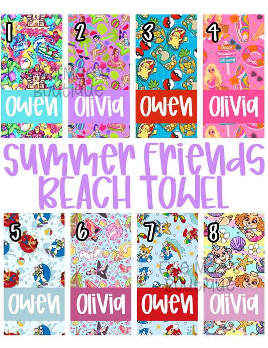 Summer Friends Beach Towel